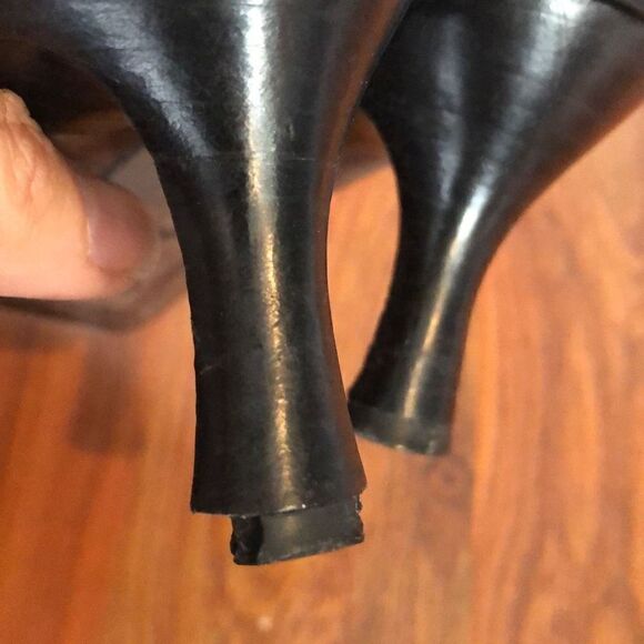 Donald J Pliner Black, leather woven mules 8 - Picture 7 of 7